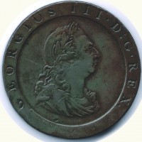 Gran Bretagna, Giorgio III (1760-1820): 1 penny 1797 (Spink#3777)