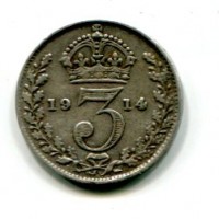 Gran Bretagna, Giorgio V (1910-1936): 3 pence 1914 (Spink#4015)