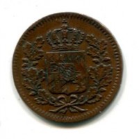 Germania, Bayern, Maximilian II (1848-1864): 1 pfennig 1855 (KM#797.2)