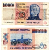 Argentina: 1.000.000 pesos (1981-83) (Pick#310)