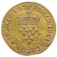 Francia, Francesco I (1515-1547): scudo d'oro, zecca di Parigi, 5^ emissione (Duplessy#775), grammi 3,37