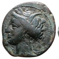 Sardo-Puniche (300-264 d.C.): bronzo 19 mm (Sng Cop#149-150; CNP#251), grammi 6.31