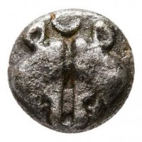 Lesbos (500-450 a.C.): obolo, zecca non identificata (HGC,6#1071), grammi 1.12, mm 10