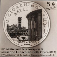 Italia 2013: 5 euro "Giuseppe Giacchino Belli", nella confezione originale