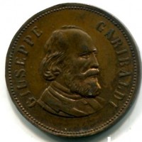 Giuseppe Garibaldi: medaglia, diametro 26 mm. Gr. 6,69