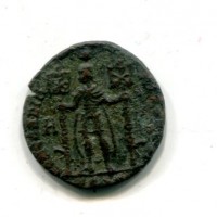 Costanzo II (337-361 d.C.): follis "CONCORDIA MILITVM" (RIC#301), zecca di Siscia, macchia, gr.4,39
