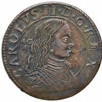 Napoli, Carlo II (1674-1700): grano 168? (Nomisma#107/108), gr. 9.44. Ottimo  esemplare. Ex Collezione Strada