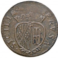 Napoli, Carlo II (1674-1700): grano 168? (Nomisma#107/108), gr. 9.44. Ottimo  esemplare. Ex Collezione Strada