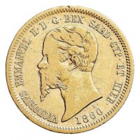 Vittorio Emanuele II (1849-1861): 10 lire 1860-To (Gigante#29)