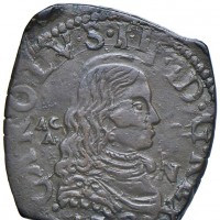 Napoli, Carlo II (1674-1700): grano 1678 (Nomisma#100), gr. 8.33. Ex Collezione Strada