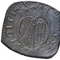 Napoli, Carlo II (1674-1700): grano 1678 (Nomisma#100), gr. 8.33. Ex Collezione Strada