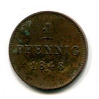 Germania, Bayern, Maximilian II (1848-1864): 1 pfennig 1856 (KM#856)