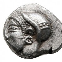 Ionia, Phokaia (521-475 a.C.): diobolo (SngCOP#389-394; Klein#452; SngKayhan#522), grammi 1,30, mm 8. Bellissimo stile arcaico