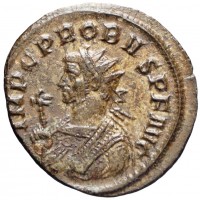 Probo (276-282 d.C.): antoniniano "SALVS AVG", zecca Ticinum (RIC#498), grammi 3.18, mm 23