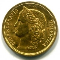 Svizzera, Confederazione: 20 franchi 1883
