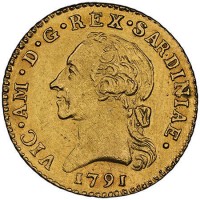 Vittorio Amedeo III (1773-1796): doppia 1791 (MIR#982f)