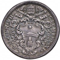 Roma, Clemente XI (1700-1721): testone anno VII (Muntoni#59), grammi 8.68. Bella patina