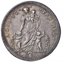 Roma, Clemente XI (1700-1721): testone anno VII (Muntoni#59), grammi 8.68. Bella patina