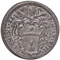 Roma, Clemente XI (1700-1721): testone anno VIII (Muntoni#77), grammi 8.69. Bella patina