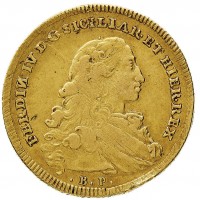 Napoli, Ferdinando IV (1759-1816): 6 ducati 1776 (Gigante#24; Pannuti-Riccio#24; CNI,XX,578#100), grammi 8.81