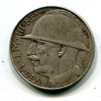 Vittorio Emanuele III (1900-1943): 20 lire 1928-VI "Elmetto" (Gigante#44)
