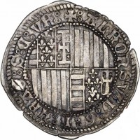 Napoli, Alfonso I d'Aragona (1442-1458): carlino (MIR#55), grammi 3.49. Colpo nel campo