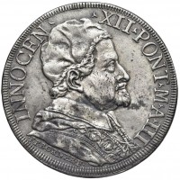 Roma, Innocenzo XII (1691-1700): piastra 1693-III (Muntoni#23), grammi 31,74