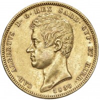 Carlo Alberto (1831-1849): 100 lire 1836-Ge (Gigante#8)