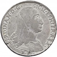 Palermo, Ferdinando III (1759-1816): 12 tarì 1798 (MIR#603/3), grammi 27.14