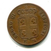 Carlo Alberto (1831-1849): 5 cent. 1842 (Gigante#158)
