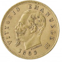 Vittorio Emanuele II (1861-1878): 5 lire 1863-To (Gigante#29)