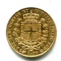 Carlo Alberto (1831-1849): 20 lire 1832-To "FERT" (Gigante#21)
