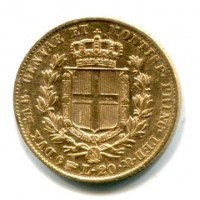 Carlo Alberto (1831-1849): 20 lire 1834-To (Gigante#24)
