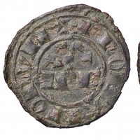 Brindisi, Federico II (1197-1250): denaro del 1245 (MIR#290), gr.0,97