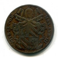 Roma, Pio IX (1846-1870): 1 baiocco 1848-III (Gigante#219)
