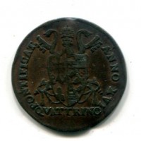 Bologna, Pio VII (1800-1823): quattrino 1816 (Gigante#75), ondulato
