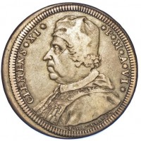 Roma, Clemente XI (1700-1721): testone anno VI (Muntoni#64; CNI#77; Muntoni#64), grammi 8.97, mm 33.7